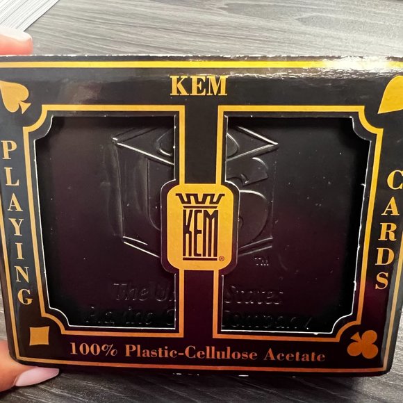 KEM Plastic Cards Vintage Playing Cards 2 Full Decks Decor w/ Box - Picture 3 of 3